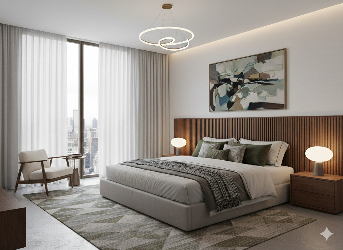 Tyylikäs makuuhuone